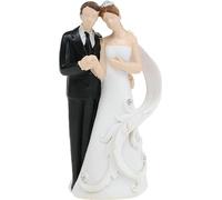 Elégante figurine de mariage couple de mariés comme élément de décoration élégant