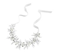 Élégante fleur fille accessoire cheveux imitation perles texture tête chaîne bandeau mode convient pour diverses occasions