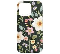 Élégante Fleur Sauvage Florale botanique Douce Couleur Nature été Coque pour iPhone 15 Pro Max