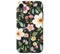 Élégante Fleur Sauvage Florale botanique Douce Couleur Nature été Coque pour iPhone XR