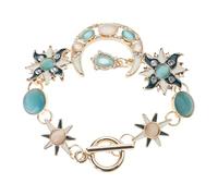 Élégante forme de soleil, lune, étoile avec strass naturels pour un usage quotidien, rendez-vous galant, fête, asymétrie