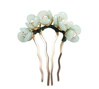 Élégante fourchette à cheveux en forme de U, style chinois Cheongsam 2 broches (vert)