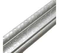 Élégante garniture murale en mousse 3D pour une mise à jour rapide de la maison sans dommages (gris argenté)