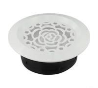 Élégante grille d'aération en ABS en forme de fleur avec moustiquaire pour murs et plafonds, améliore la circulation de l'air et l'esthétique de la pièce (150 mm)