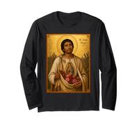 Élégante icône catholique de Saint Juan Diego Manche Longue