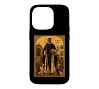 Élégante icône catholique de Saint Martin de Porres Coque pour iPhone 14 Pro