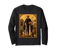 Élégante icône catholique de Saint Martin de Porres Manche Longue