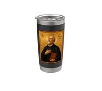 Élégante icône catholique de Saint Philippe Néri Gobelet isotherme en acier inoxydable double paroi