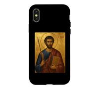 Élégante icône catholique de Saint Thomas l'Apôtre Coque pour iPhone X/XS