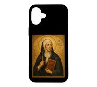 Élégante icône catholique de Sainte Angèle Merici Coque pour iPhone 16 Plus