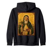 Élégante icône catholique de Sainte Brigitte d'Irlande Sweat à Capuche
