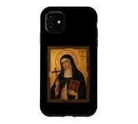 Élégante icône catholique de Sainte Catherine de Bologne Coque pour iPhone 11