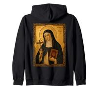 Élégante icône catholique de Sainte Catherine de Bologne Sweat à Capuche