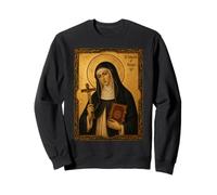 Élégante icône catholique de Sainte Catherine de Bologne Sweatshirt