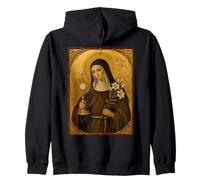 Élégante icône catholique de Sainte Claire d'Assise Sweat à Capuche