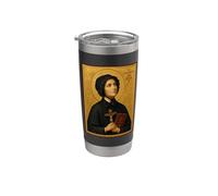 Élégante icône catholique de Sainte Elizabeth Ann Seton Gobelet isotherme en acier inoxydable double paroi