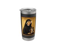 Élégante icône catholique de Sainte Faustine Gobelet isotherme en acier inoxydable double paroi