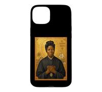 Élégante icône catholique de Sainte Joséphine Bakhita Coque pour iPhone 15 Plus