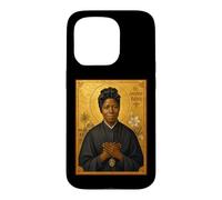 Élégante icône catholique de Sainte Joséphine Bakhita Coque pour iPhone 15 Pro