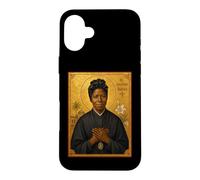 Élégante icône catholique de Sainte Joséphine Bakhita Coque pour iPhone 16 Plus