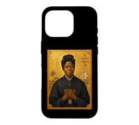 Élégante icône catholique de Sainte Joséphine Bakhita Coque pour iPhone 16 Pro