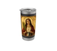 Élégante icône catholique de Sainte Philomène Gobelet isotherme en acier inoxydable double paroi