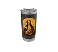 Élégante icône catholique de Sainte Philomène Gobelet isotherme en acier inoxydable double paroi