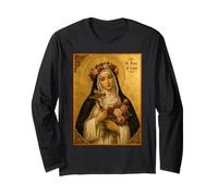 Élégante icône catholique de Sainte Rose de Lima Manche Longue