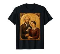 Élégante icône catholique des Saints Louis et Zélie Martin T-Shirt