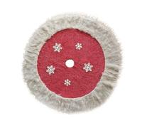 Élégante jupe de sapin de Noël robuste et facile à utiliser - Bordure blanche - Accessoires de décoration saisonnière