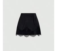 Élégante jupe décontractée en satin marron à motif floral rétro français, nouvelle arrivée chic du début du printemps L,M,S,XL,XS,XXSUnicoloreTissu tissé