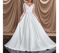 Élégante, magnifique et luxueuse robe de mariée beige transparente à manches longues, avec cristaux et faux perles, appliques en dentelle brodée, satin, ourlet ample avec volants et traîne amovible. C