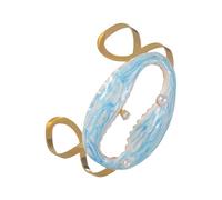 Élégante manchette ouverte inspirée de la plage avec coquillage d'étoile de mer Bijoux en acier inoxydable Cadeau Accessoire de poignet unique Bijoux de vacances à la plage, taille unique, Comme