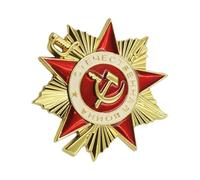 Élégante médaille soviétique authentique de l'ordre de la guerre patriotique pour les fêtes à thème et cadeaux uniques pour les amateurs de militaires, taille unique, Comme décrit