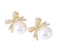 Elegante Ohrringe Für trendiger luxuriöser High-End-Charme mit Strasssteinen, exquisite und vielseitige Ohrstecker Ohrringe Silber (A, 2x1.8cm)