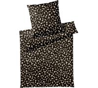 élégante parure de lit en satin Mako Pebbles couleur noir taille 135x200+40x80