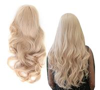 Élégante Perruque Bou Féminine élégante - Fibre à Haute Température de 71 Cm, Cosplay et Fêtard Synthétiques en or et Perruque