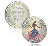 Élégante pièce de sobriété de 20 ans, métamorphose papillon AA - Puce Sober Power Sober pour vingt ans de récupération de la dépendance, cadeau de sobriété pour vie propre pour femme
