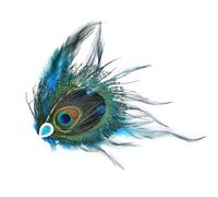 Élégante pince à cheveux à plumes de paon rétro pour carnaval, fêtes, mariage, danse, demoiselle d'honneur