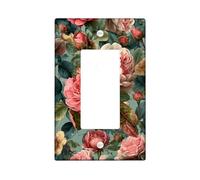 Élégante plaque d'interrupteur/cache-prise, rose pêche blush pour décoration d'intérieur, style vintage, thermoplastique, taille standard simple à bascule