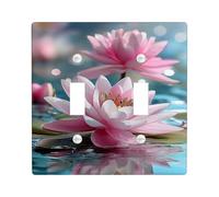 Élégante plaque d'interrupteur, motif floral pastel doux pour décoration printanière, plaques murales en thermoplastique, taille standard double à bascule