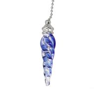 Élégante poignée de chaîne en cristal pour interrupteur améliore l'esthétique de la salle de bain sans effort (bleu)