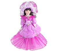 Élégante poupée victorienne en porcelaine de 40 cm avec robe de cour européenne, décoration de centre de table