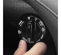 Élégante protection de bouton de démarrage du moteur sans clé en métal pour personnalisation moderne de l'intérieur du véhicule (noir)