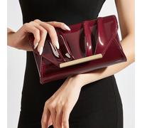 Élégante, raffinée, luxe discret, pochette laqué de couleur unie , pratique à porter, matériau PU stylé, convient aux femmes, applicable pour les mariages, les fêtes, les bals, les galas et autres occ
