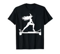 Élégante sorcière Faisant Un réformateur Pilates Machine Halloween T-Shirt Graphique avec Valeur