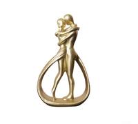 Élégante statue d'amant intime, parfaite pour la décoration de la maison et symbolisant l'engagement (doré)