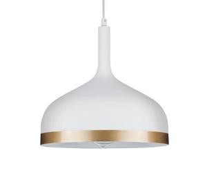Élégante Suspension Embla blanc mat, doré
