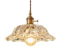 Élégante Suspension Pastorale Japonaise - Lampe Suspendue créative en Verre avec culot E27, Lustre à Une tête pour Restaurant, café et Chambre à Coucher
