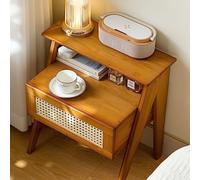 Élégante table de chevet avec tiroirs, petite commode pour le bureau et la chambre à coucher, casier polyvalent pour le salon et le couloir, commode en bois (couleur : bûches : 57 x 30)